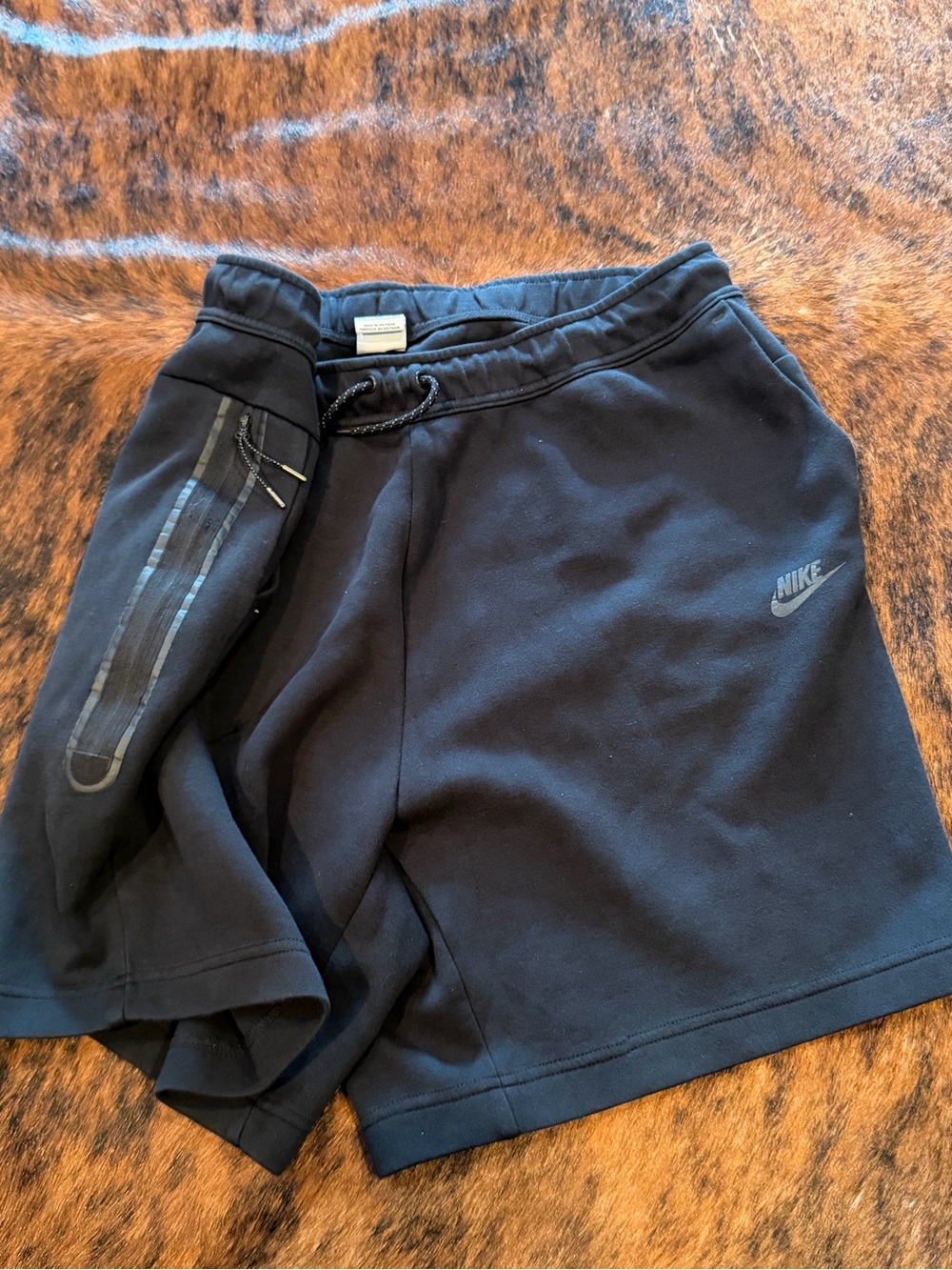 Nike Men's Black Fleece Athletic Shorts Standard Fit XXL Drawstring CU4503-010
